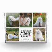 Cutest Paws Ever Modern Cute Pet Dog Photo Collage Fotoblock (Vorderseite)