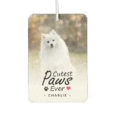Cutest Paws Ever Pet Photo Dog Lover Keepsake Autolufterfrischer (Vorderseite)