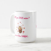 Cutest will you bee mine valentine's kaffeetasse (Vorderseite Links)