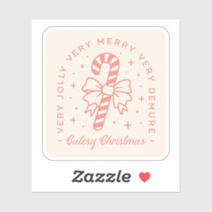 Cutesy demütigen Weihnachtscoquette rosa Ästhetik Aufkleber