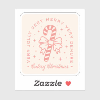Cutesy demütigen Weihnachtscoquette rosa Ästhetik Aufkleber
