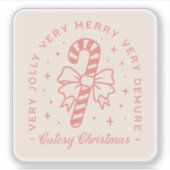 Cutesy demütigen Weihnachtscoquette rosa Ästhetik Aufkleber (Vorderseite)