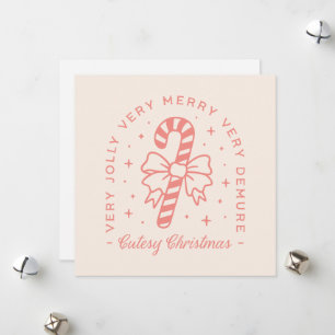 Cutesy demütigen Weihnachtscoquette rosa Ästhetik Feiertagskarte