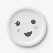 Cutesy Ghost Halloween-Party Plate