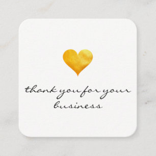Cutesy Gold Heart Vielen Dank Treuekarte