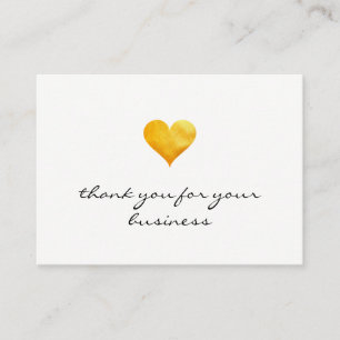 Cutesy Gold Heart Vielen Dank Treuekarte