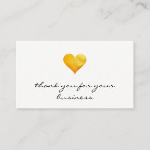 Cutesy Gold Heart Vielen Dank Treuekarte