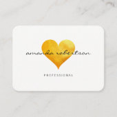 Cutesy Gold Heart Visitenkarte (Vorderseite)