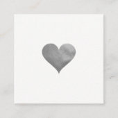 Cutesy Gray Heart Quadratische Visitenkarte (Vorderseite)