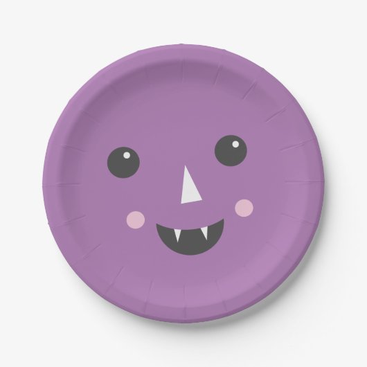 Cutesy Kid's Vampire Halloween-Party Plate Pappteller (Vorderseite)