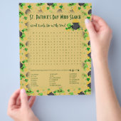 Cutesy Luck for Irish Word Search Game Flyer (Hand)