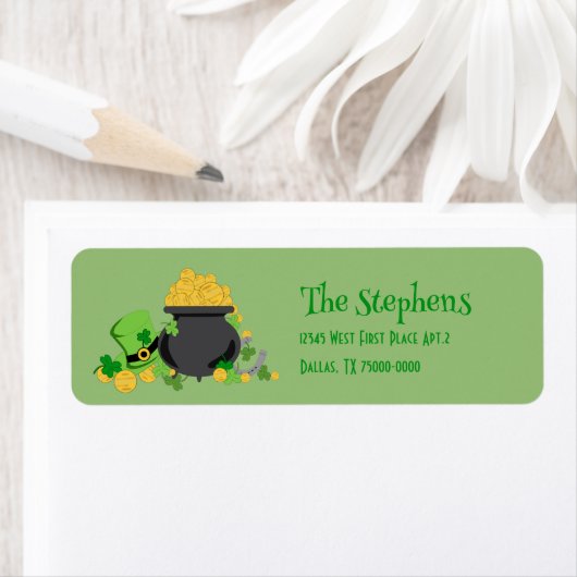 Cutesy Luck für das Irish Address Label (Insitu)