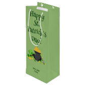 Cutesy Luck für die irische Geschenktasche Geschenktüte Für Weinflaschen (Rückseite Schrägansicht)