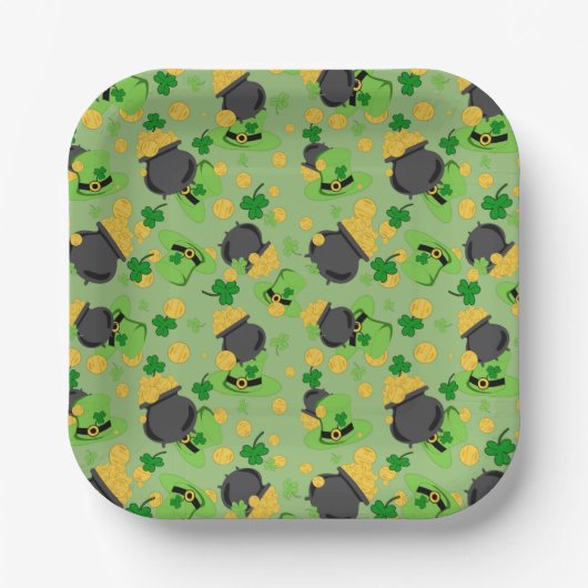 Cutesy Luck für die irische Papierplatte Pappteller (Vorderseite)
