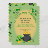 Cutesy Luck für die irische Party Einladung (Vorne/Hinten)