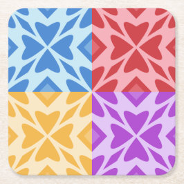 Cutesy Multicolor Hearts for Valentine's Day Rechteckiger Pappuntersetzer