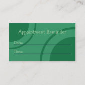 Cutesy Retro Redhead Friseurkarte Grün Terminkarte (Rückseite)