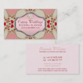 Cutesy Wedding Planner Business Card Visitenkarte (Vorne/Hinten)