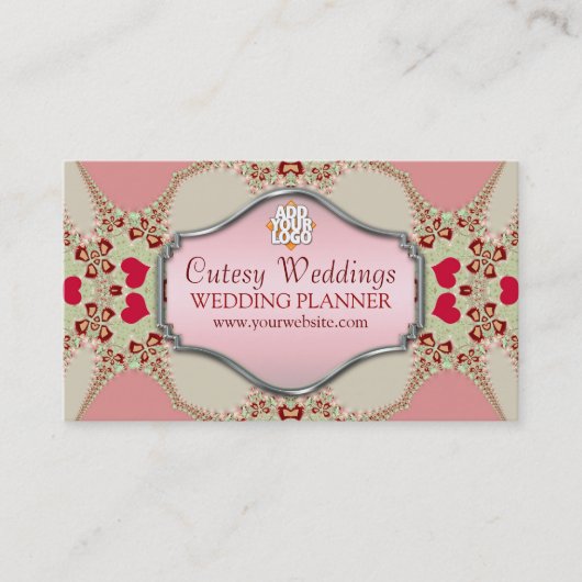 Cutesy Wedding Planner Business Card Visitenkarte (Vorderseite)