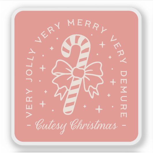 Cutesy Weihnachtscreme Aufkleber (Vorderseite)