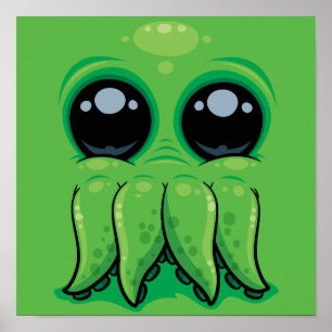 Cutethulhu Niedlich Cthulhu Face Poster