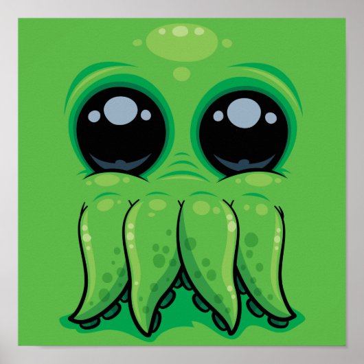 Cutethulhu Niedlich Cthulhu Face Poster (Vorne)