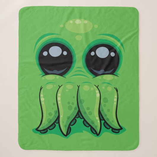 Cutethulhu Niedlich Cthulhu Face Sherpadecke (Vorderseite)