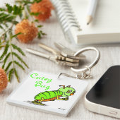 Cutey Bug Acrylic Schlüsselanhänger - grün (Vorderseite rechts)