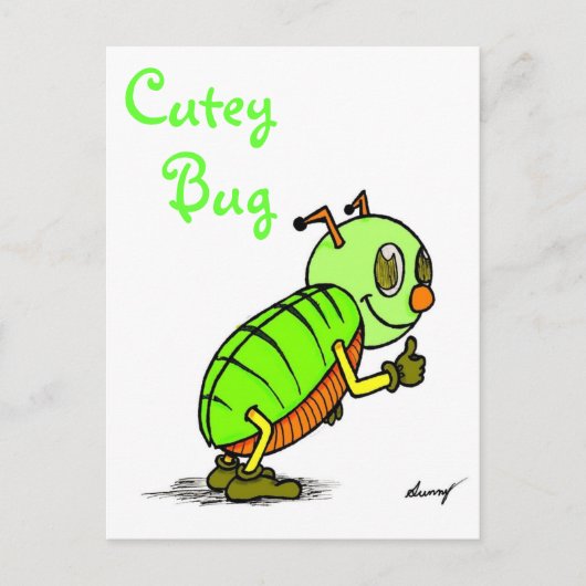 Cutey Bug Postcard Postkarte (Vorderseite)