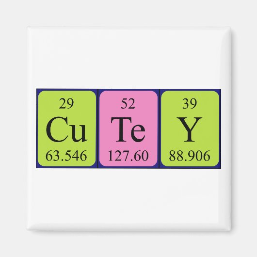 Cutey Periodenmagnet Magnet (Vorne)