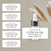 Cuticle Oil 3ml MINI Dropper Flasche Aufkleber