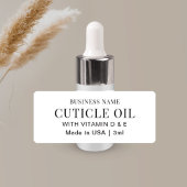 Cuticle Oil 3ml MINI Dropper Flasche Aufkleber