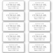 Cuticle Oil 3ml MINI Dropper Flasche Aufkleber (Vorderseite)