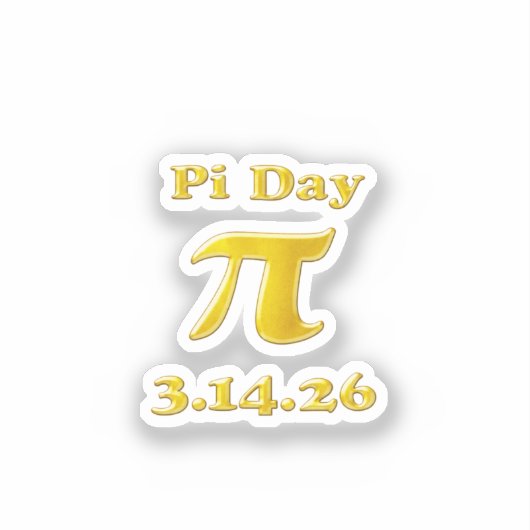 Cutie 3.14 Pi Day Aufkleber (Vorderseite)