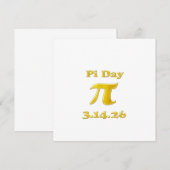 Cutie 3.14 Pi Day Einladung (Vorne/Hinten)