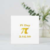 Cutie 3.14 Pi Day Einladung (Stehend Vorderseite)