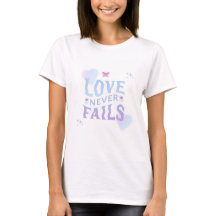 cutie casual love never fails positive quote women