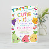 Cutie Frutti Birthday Invitation Einladung (Stehend Vorderseite)