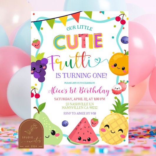 Cutie Frutti Birthday Invitation Einladung