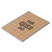 Cutie Girly Brown Gingham Spiral Notebook Notizblock (Linke Seite)
