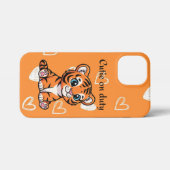 Cutie on Duty iPhone Case |  Baby Tiger Phone Case Hülle (Rückseite (Horizontal))