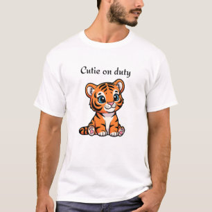 Cutie on Duty-Shirt Süßes Baby-Tiger-T-Shirt T-Shirt