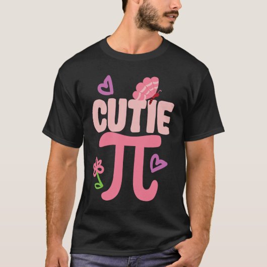 Cutie Pi Day  Cute Nerd Geek Pretty Math Butterfly T-Shirt (Vorderseite)