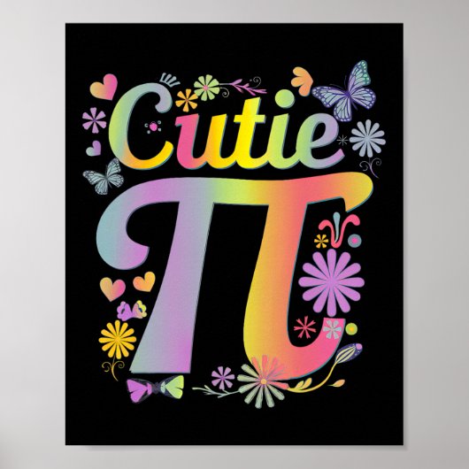 Cutie Pi Day Women Kids Math Lover Math Teacher St Poster (Vorne)