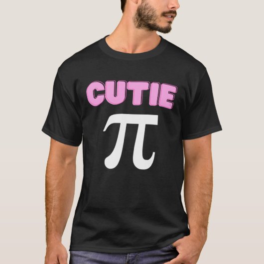 Cutie Pi Funny Math Joke Geek Cute Pi Day T-Shirt (Vorderseite)