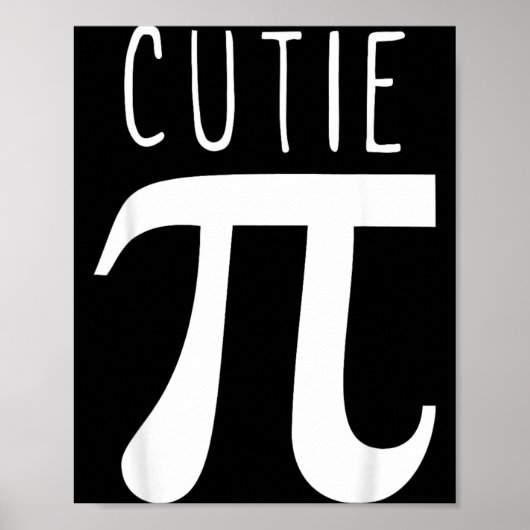 Cutie Pi Lustiger Pi-Tag Poster (Vorne)