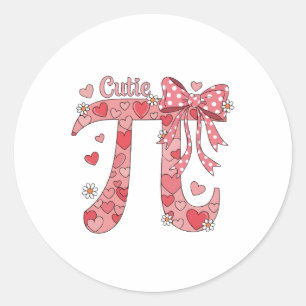 Cutie Pi Tag Coquette Frauen Kinder Mädchen Mathe  Runder Aufkleber