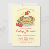 Cutie Pie Baby Shower Kirsche Einladung (Vorderseite)