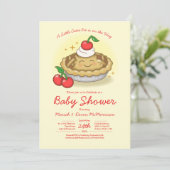 Cutie Pie Baby Shower Kirsche Einladung (Stehend Vorderseite)