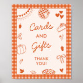 Cutie Pie Cards & Gifts Baby Shower Sign Poster (Vorne)